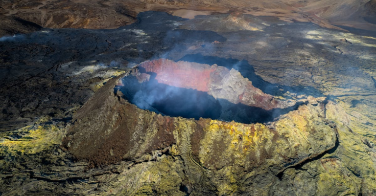 ### Icelandic Volcano Erupts, Sending Lava 50 Meters Into the Air